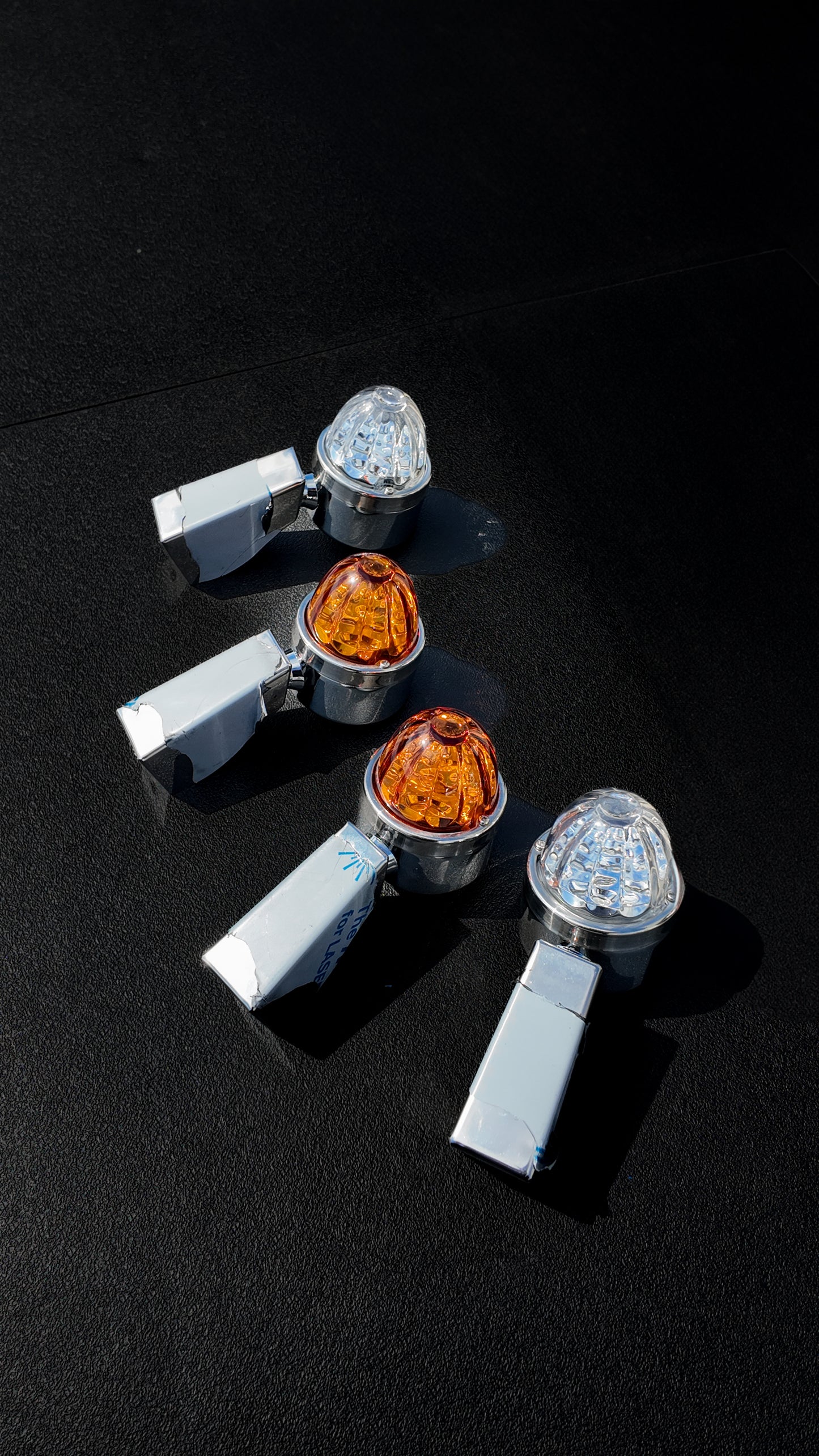 Mirror Brackets w/ Diecast Legendary LED lights