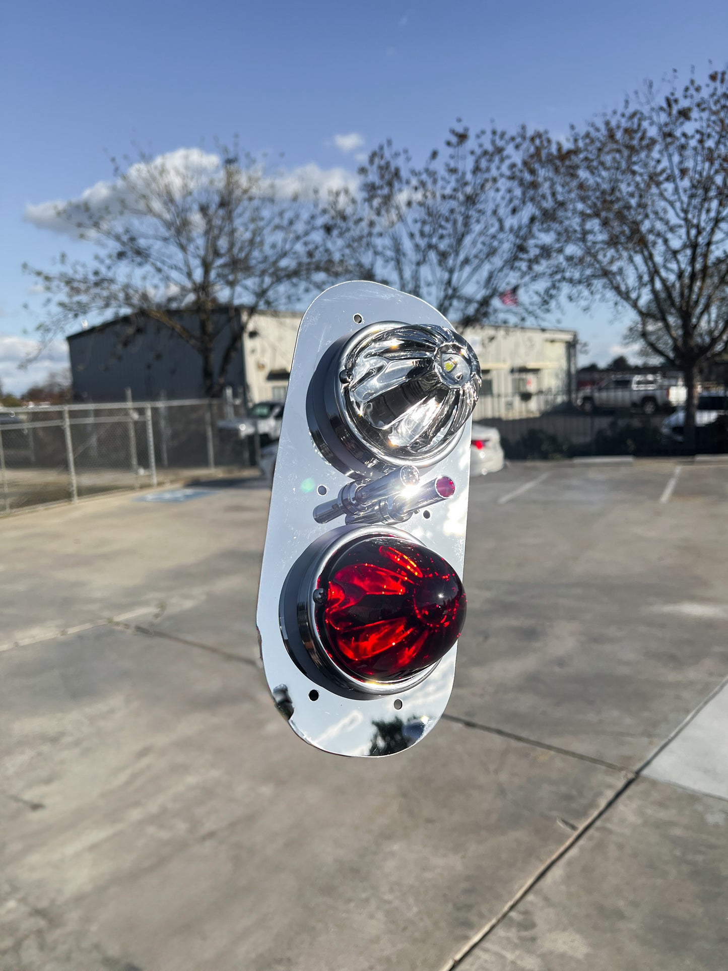 Custom Red/White Interior Dome Lights (389 Peterbilt)