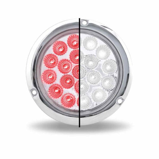4" Dual Red/White Stop, Turn & Tail Flange Mount LED (19 Diodes)