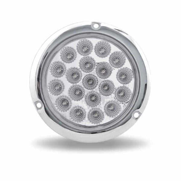4" Dual Red/White Stop, Turn & Tail Flange Mount LED (19 Diodes)