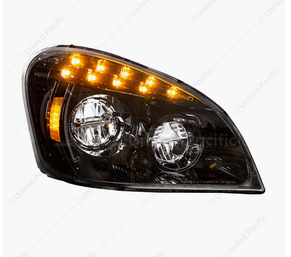 Black LED Headlight for 2008-2017 Freightliner Cascadia (PASSENGER SIDE)