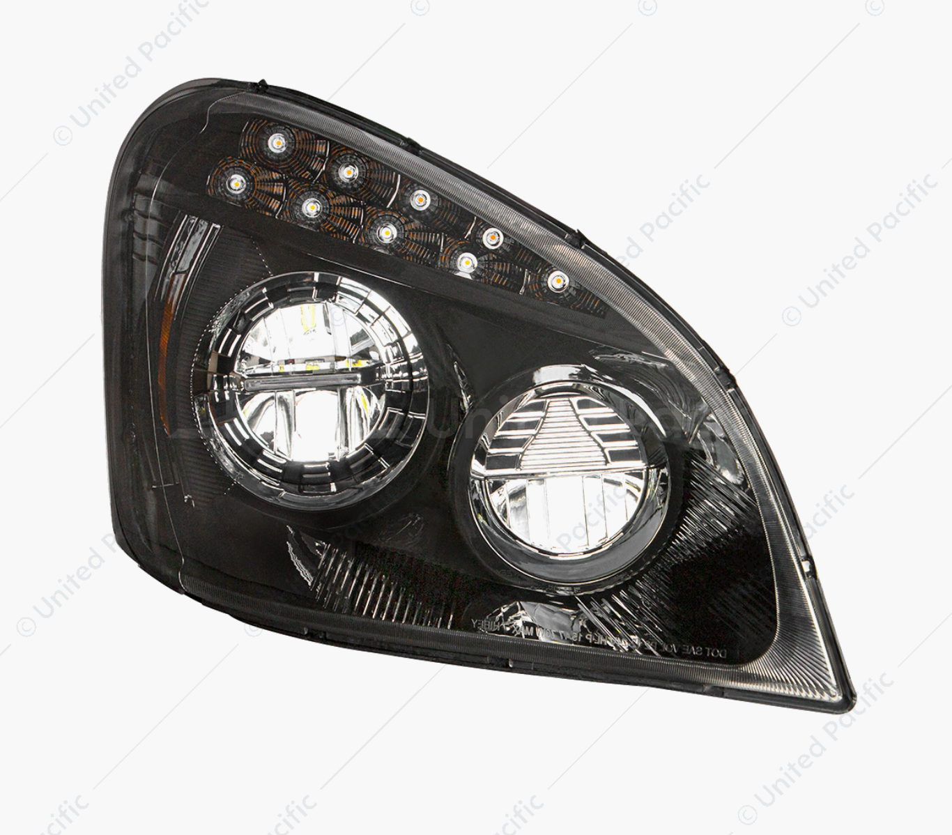 Black LED Headlight for 2008-2017 Freightliner Cascadia (PASSENGER SIDE)