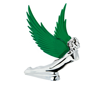 Flying Goddess Hood Ornament With Colored Wings