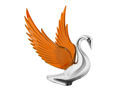 Swan Hood Ornament With Colored Wings