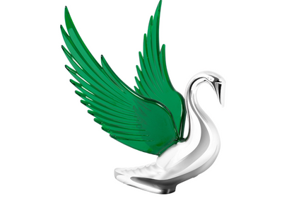 Swan Hood Ornament With Colored Wings