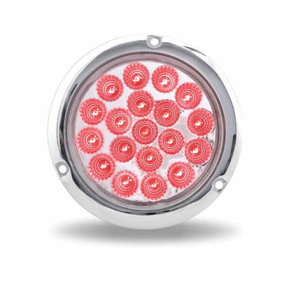 4" Dual Red/White Stop, Turn & Tail Flange Mount LED (19 Diodes)